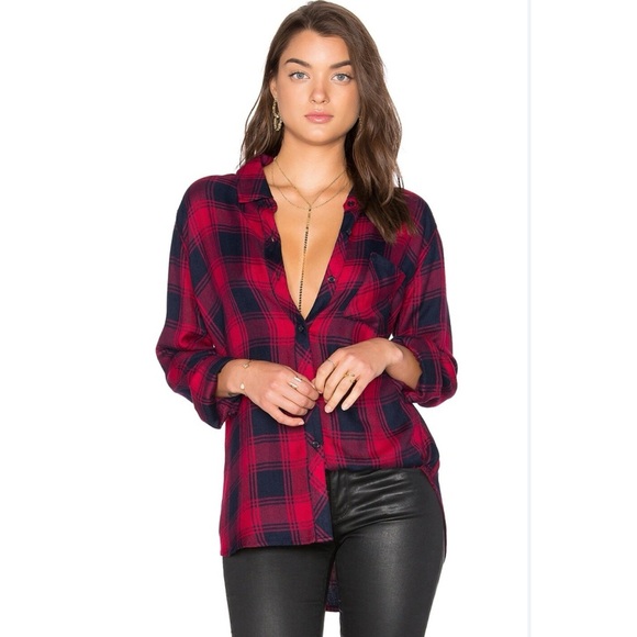 Rails Hunter Midnight/Garnet Plaid Button Down Shirt Size Medium - Picture 1 of 9